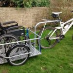 Wheelchair bike trailer